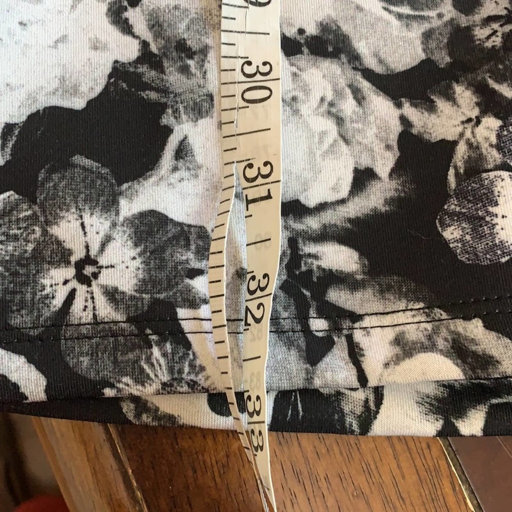 Topshop Black Scuba Floral Print Bodycon Dress Women's 4 - Picture 9 of 11